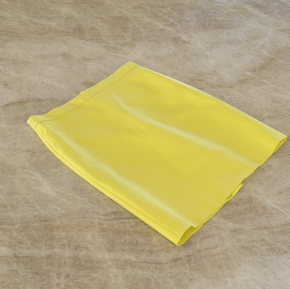 Waist 34" J. Crew Yellow Pencil Skirt Number 2 size 12